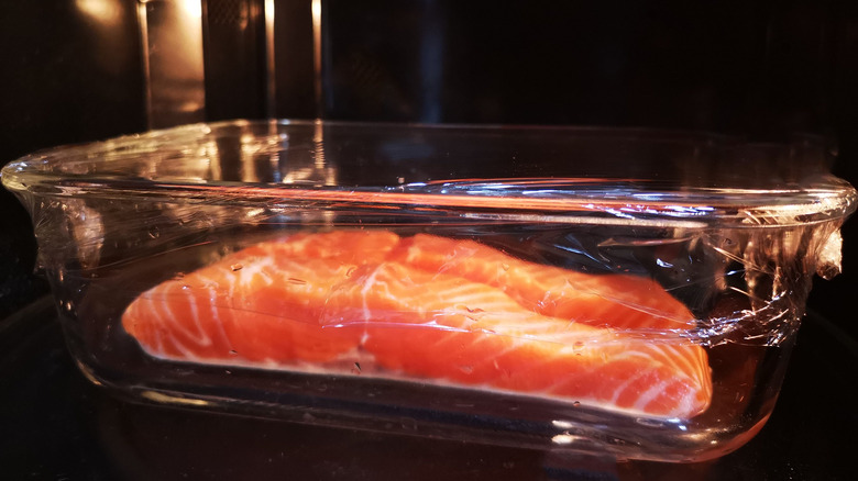 Salmon in microwave