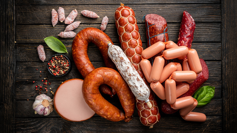 Different types of sausage