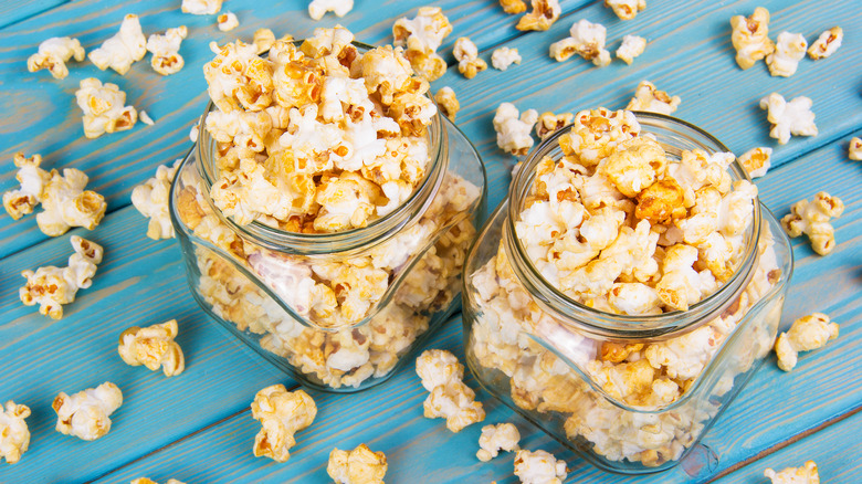 Two jars of popcorn