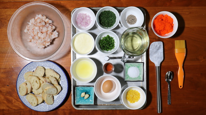 toast Skagen canape ingredients