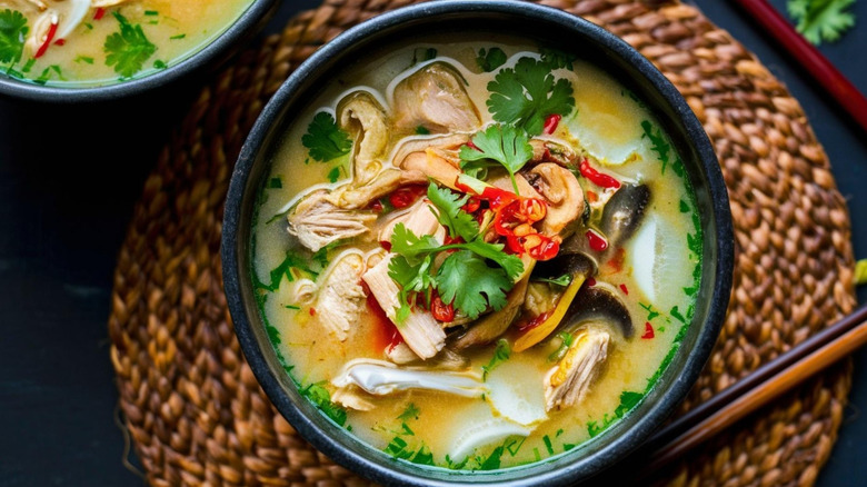 Thai coconut chicken soup