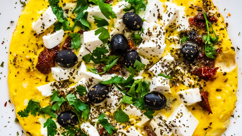 eggs and olives