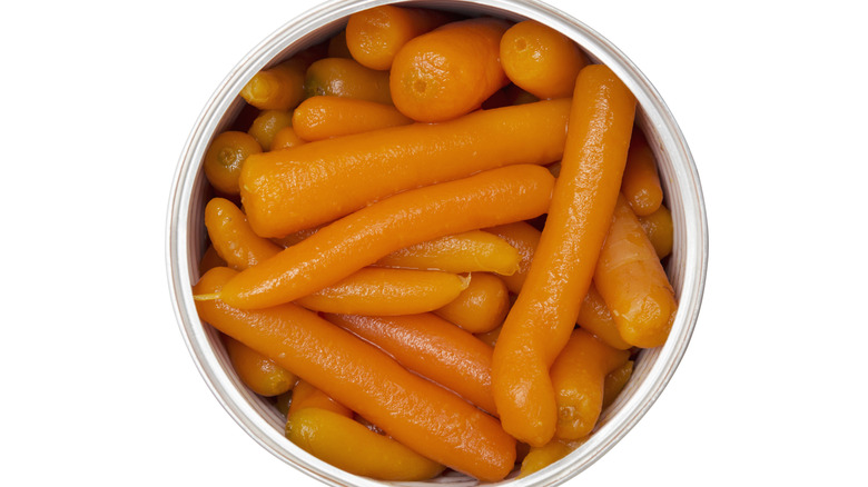 opened can of carrots