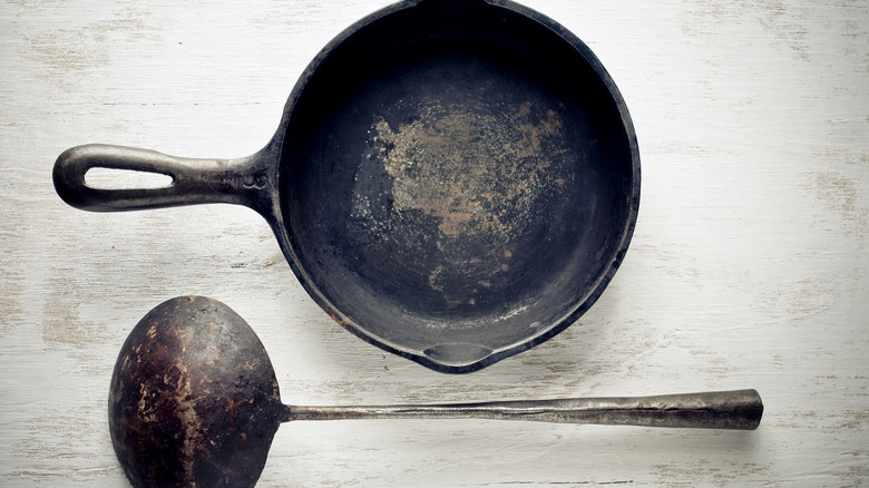 Vintage cast iron cookware