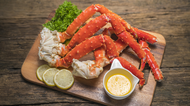 king crab legs with butter