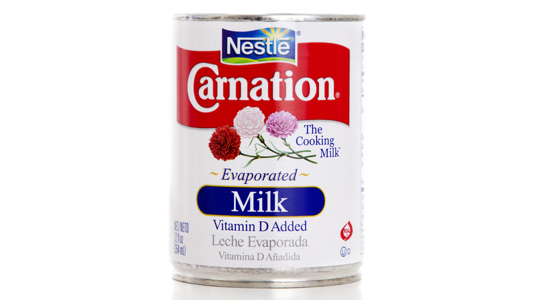 can of Carnation evaporated milk