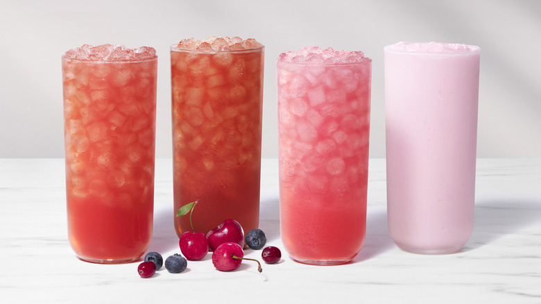 Chick fil A Cherry Berry beverages