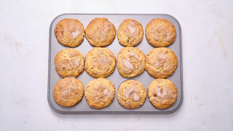 baked muffins in muffin tin