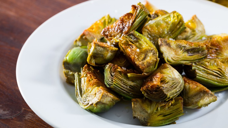 Crispy fried artichokes