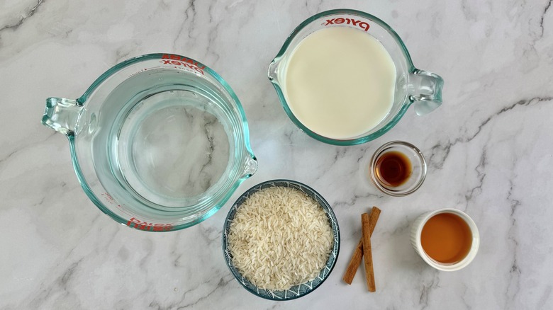 ingredients for Mexican-style horchata