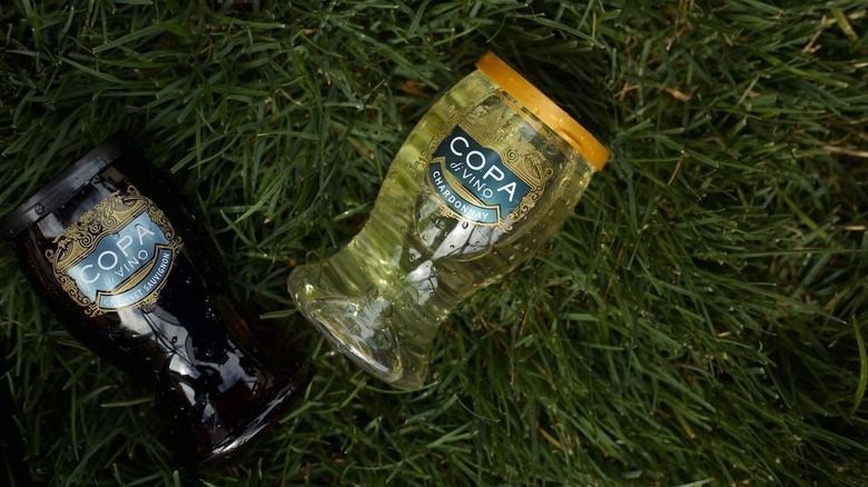 Two glasses of Copa di Vino on the grass