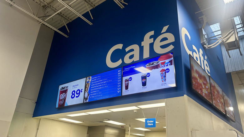 Cafe sign at Sam's Club cafe