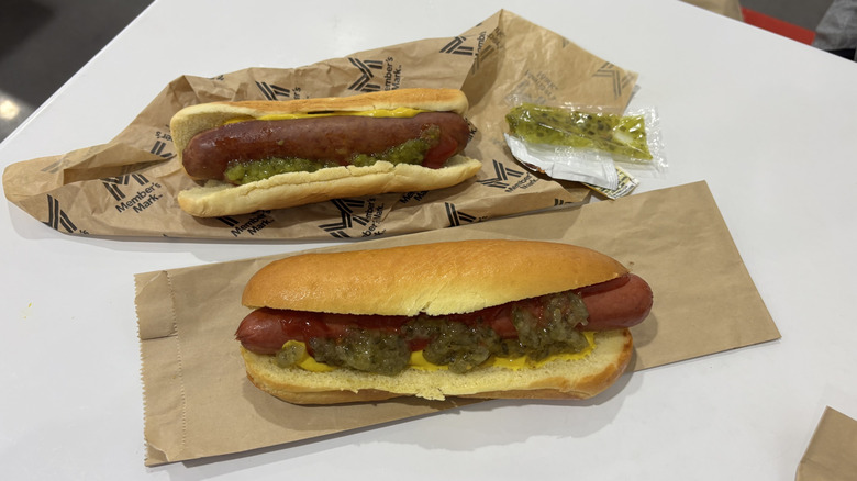 Costco and Sam's Club hot dogs together