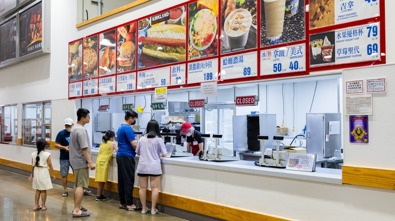 Costco food court menu in Taiwan