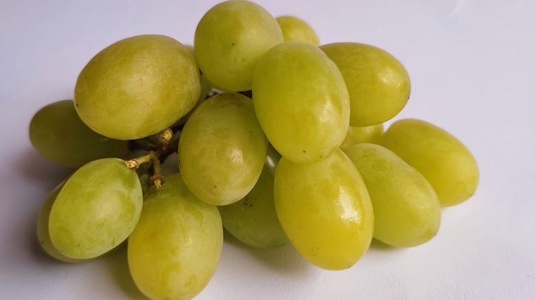 A bunch of cotton candy grapes