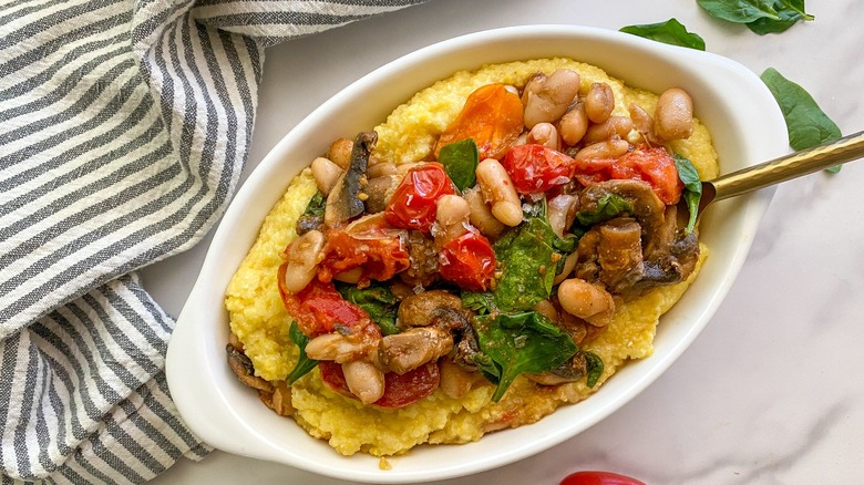 Creamy Polenta With White Beans And Spinach Recipe