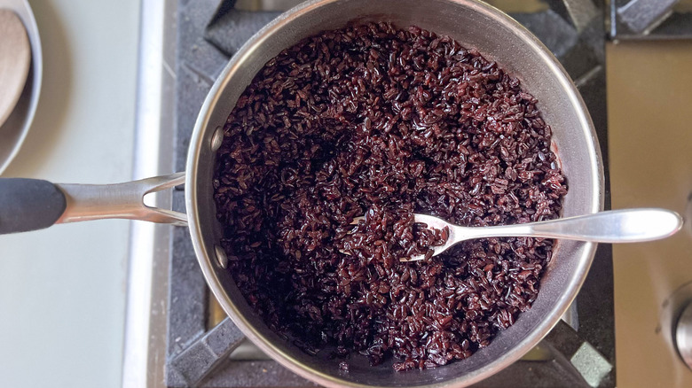 cooked forbidden rice