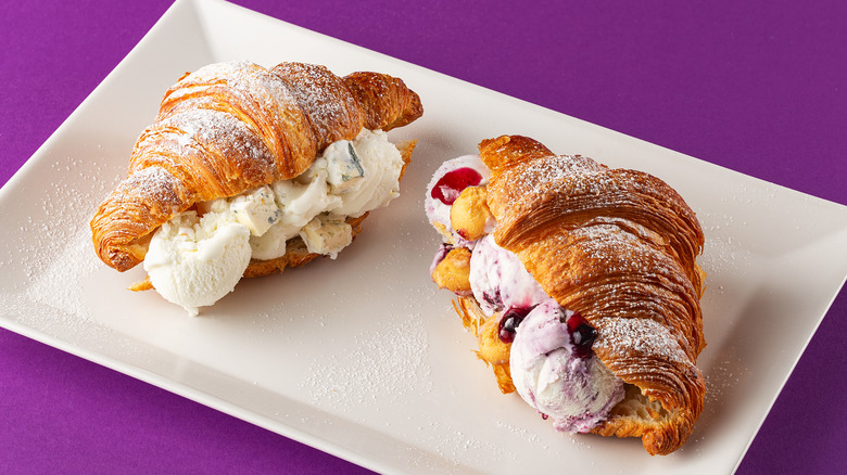 croissant ice cream sandwiches