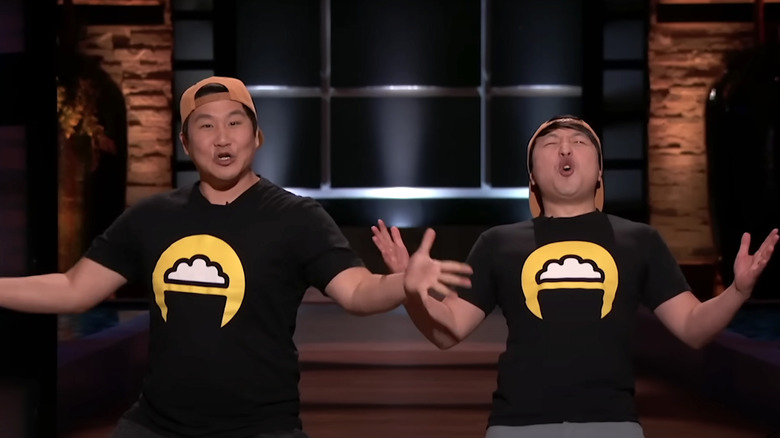 Junghun Song and Dok Kwon dancing on Shark Tank