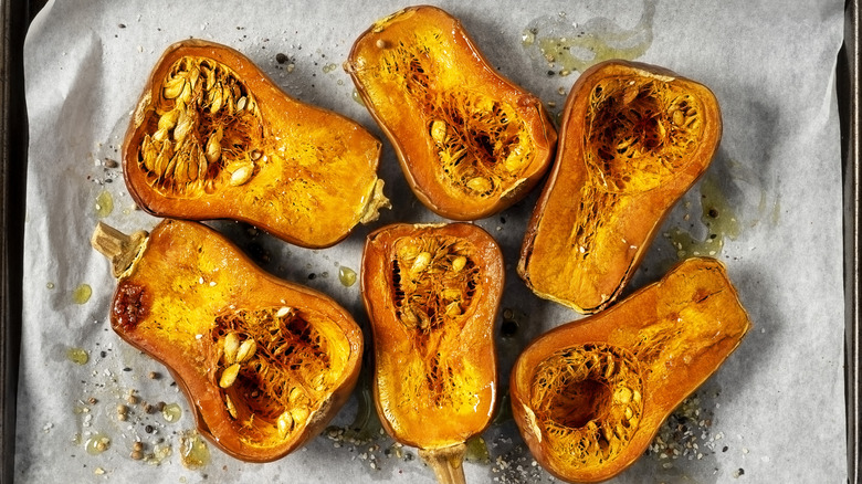 cut and roasted squash