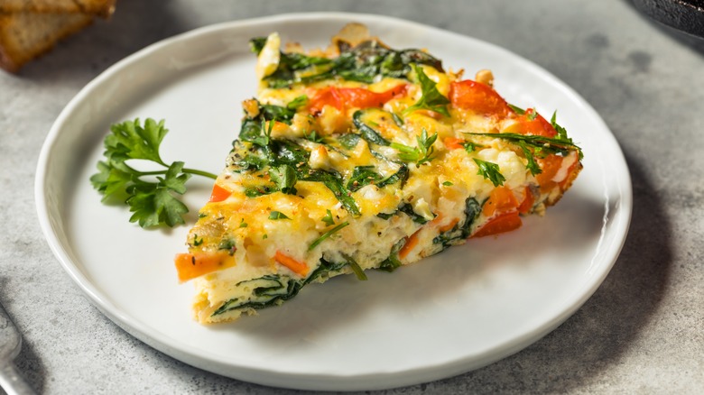 egg and spinach frittata