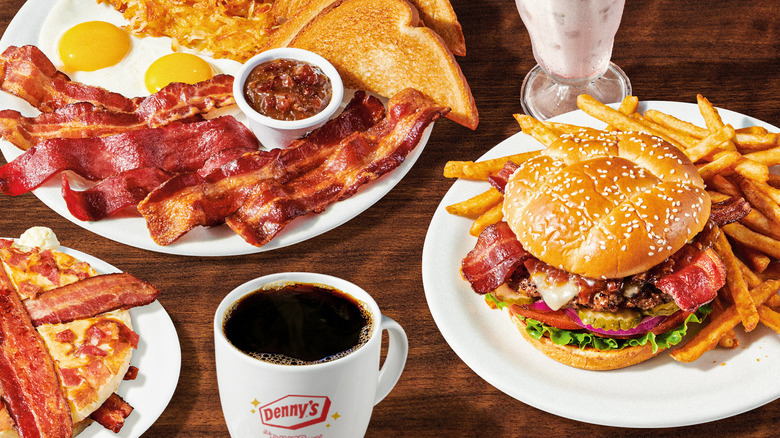 Denny's baconalia dishes