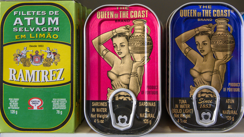 selection of portuguese tinned fish conservas
