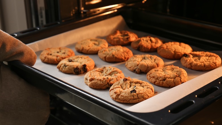 baking chocolate chip cookies