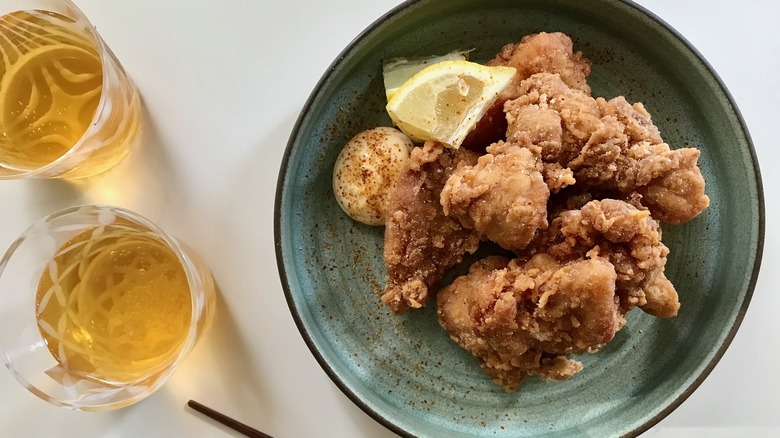 fried chicken pieces on plate