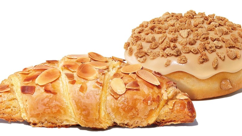 Dunkin' almond croissant and cookie butter donut