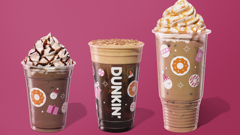 Dunkin' holiday iced lattes