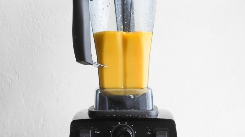 Blender with mango mixture