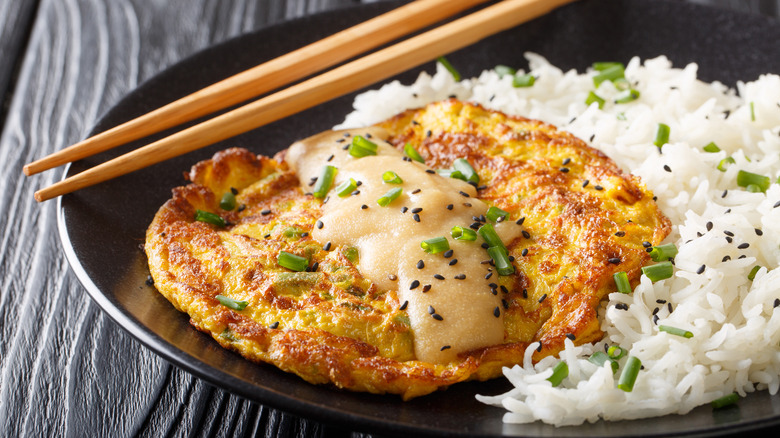 egg foo yung with rice