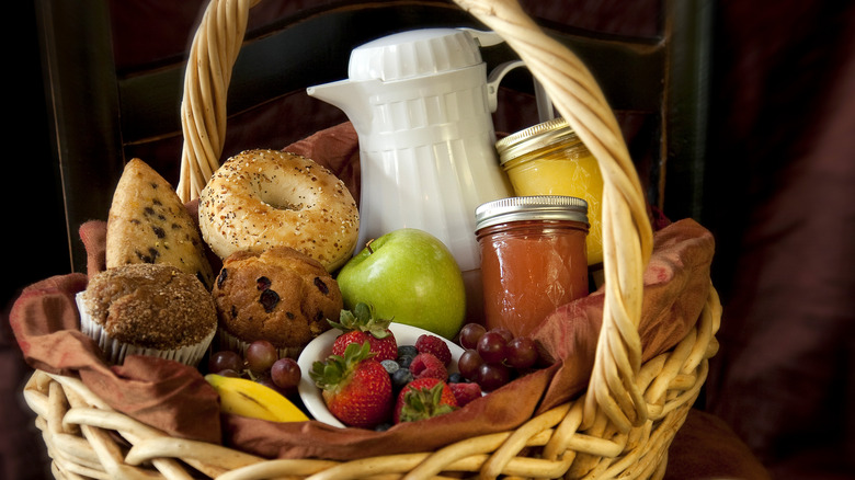 basket filled with food