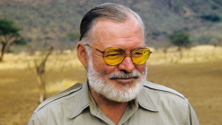 Ernest Hemingway smiling in Kenya