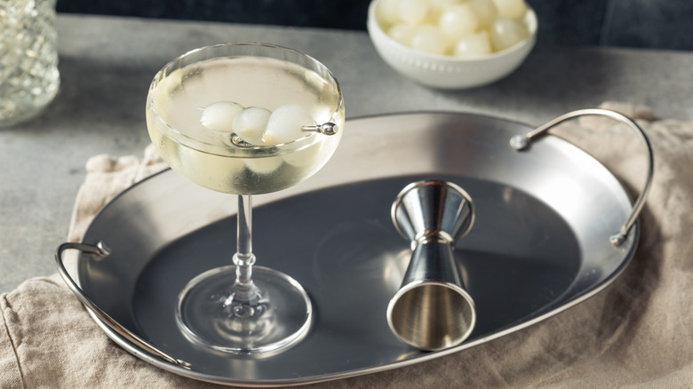 Gibson martini in coupe glass