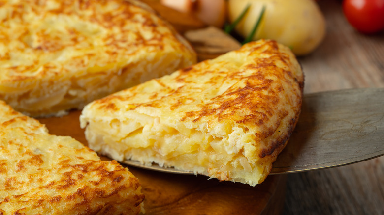 slice of Spanish tortilla