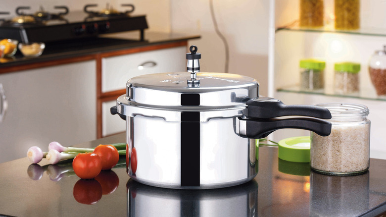 pressure cooker in kitchen