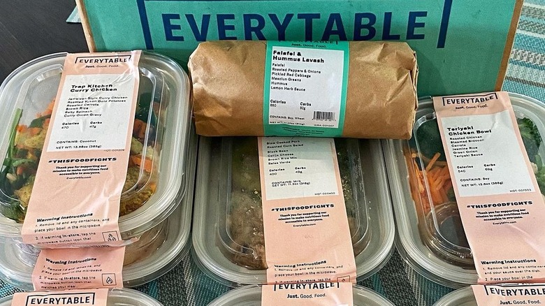 Takeaway boxes of Everytable meals