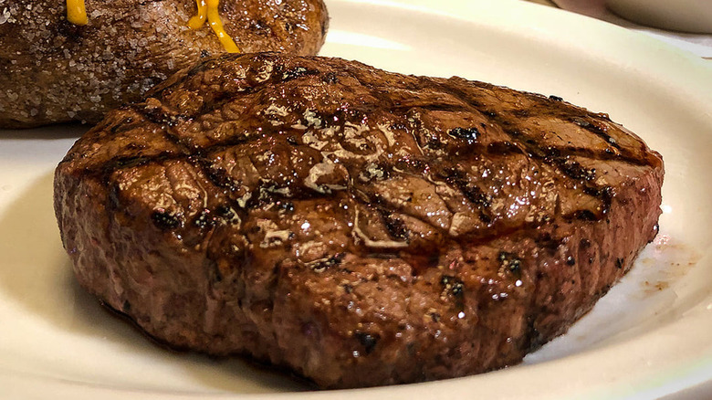 steak on a plate