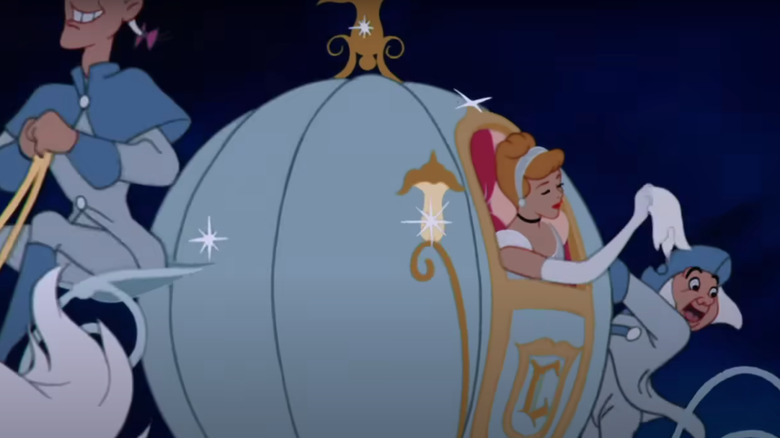 Disney's animated Cinderella and pumpkin carriage