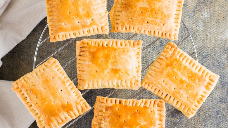 homemade pop-tarts on a rack