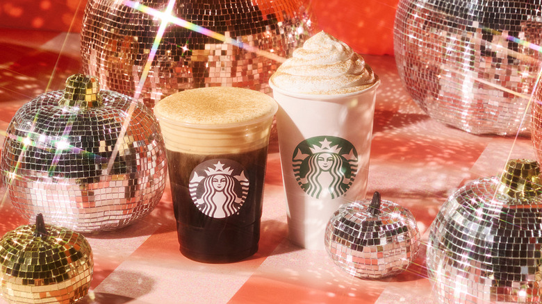 New fall menu Starbucks drinks with disco ball pumpkins