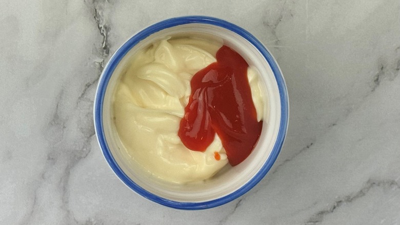 red and white sauces