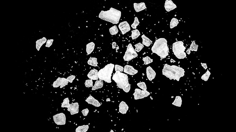 flaked sea salt crystals
