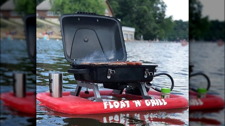 Float 'N' Grill on lake