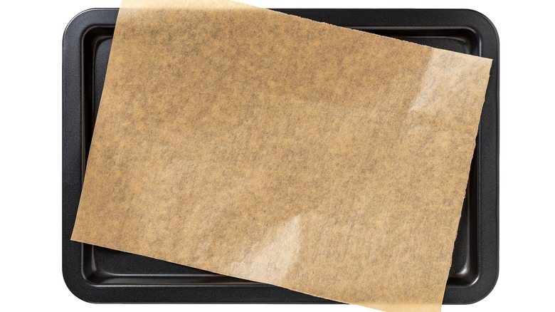 sheet pan with parchment paper