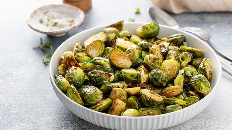 Air fried Brussels sprouts