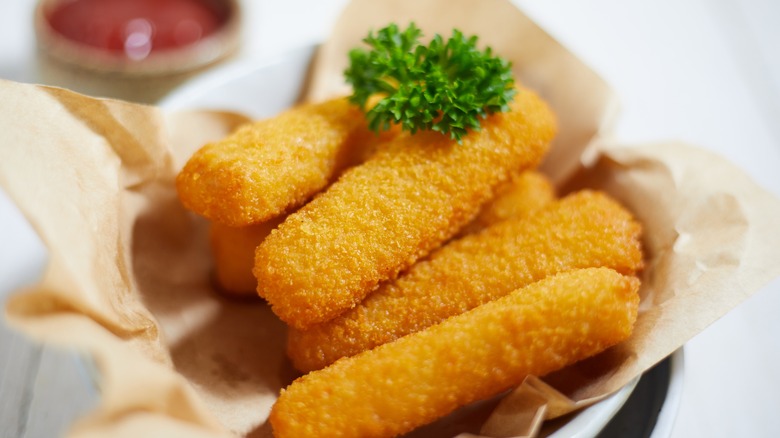 Fish sticks in bowl