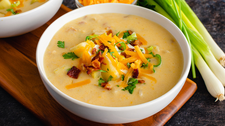 bowl of loaded potato soup